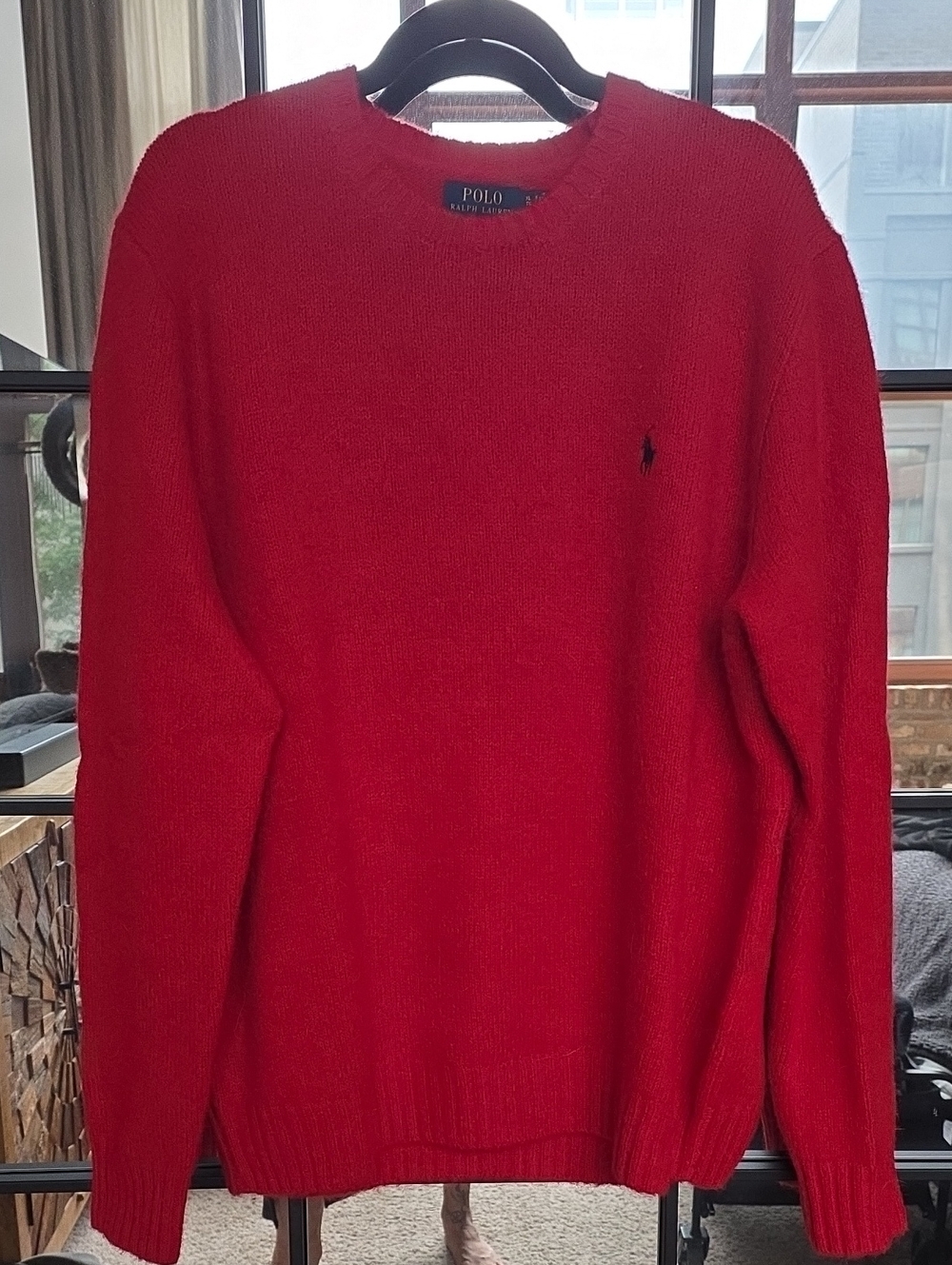 Polo by Ralph Lauren Men’s Red Crewneck Sweater